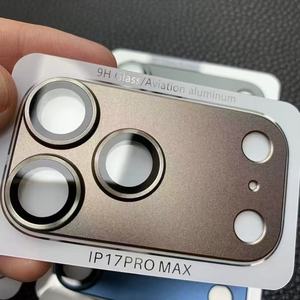 Protection d'objectif en verre trempé 3D pleine couverture pour iPhone 17 Pro Max, film de protection d'objectif d'appareil photo en verre pour téléphone portable 17, film de protection d'objectif mat - Product Image 2