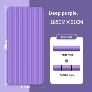 NBR เสื่อโยคะยางไนไตรล์กันลื่นหนาขึ้นยาว20มม. หนา185ซม. ยาวสำหรับผู้เริ่มต้นกีฬาใช้ในบ้านของผู้ชาย - Product Image 4