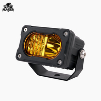 Phare LED carré de 3 pouces, 20W, lumière de travail de remplacement pour voitures, motos, camions, éclairage avant et de recul