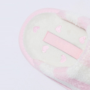 Ciabatte da <span class=keywords><strong>Casa</strong></span> per <span class=keywords><strong>Donna</strong></span>, Design Chic a Righe Rosa e Bianche, Delicato Ricamo a Cuore Rosa sulla Soletta, <span class=keywords><strong>Pantofole</strong></span> Mule - Product Image 4