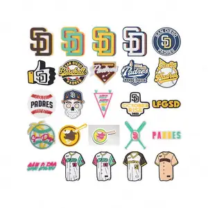 baseball team clog charms SD shoe for shoes San Diego stickers