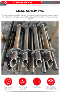 CXGL Q355B Piles hélicoïdales en acier au carbone non allié à montage au sol - Norme DIN, durables, anticorrosion, pour parcs modernes en béton - Product Image 4