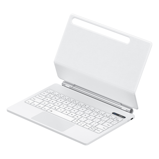 RGB Backlit Multi-Touch Magic Keyboard for Samsung Tab S10 FE 11 Inch S9FE/S9/S8/S7 PU Leather Flip Cover Smart Protective Case
