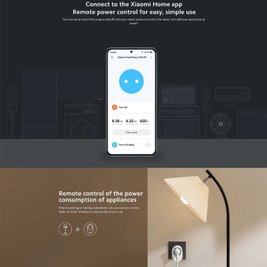 Prise intelligente Xiaomi Smart Plug 2 Wi-Fi EU, prise intelligente avec télécommande, assistant vocal, contrôleur universel d'appareils - Product Image 5