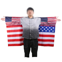 Cape drapeau américain en polyester pour supporters de football, événements sportifs nationaux, USA