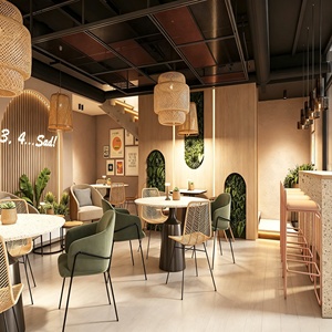 Catering Restaurant Full Space Customization Interior Design Commercial Bar Counter Display Cabinet Shop Decoration Renovation - Product Image 6