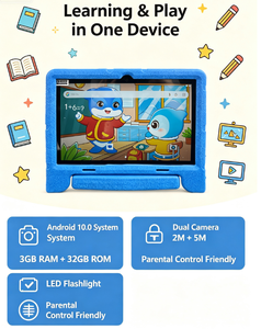 Tablette pour enfants P37PRO 10,1 pouces, Android 10, Quad Core, 3 Go + 32 Go, écran HD 1280*800, 5000 mAh, tablette éducative pour enfants avec protection contre les chocs - Product Image 3