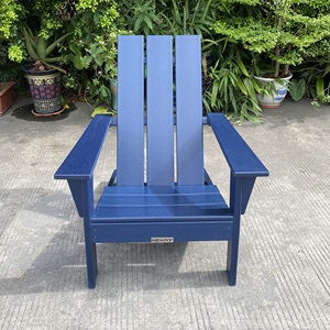 Chaise Adirondack HDPE bleue pour chauffage de patio - Product Image 2