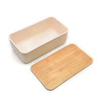 Boîte de rangement pour pain avec couvercle en bois, utilisable comme planche à découper, boîte à pain pour la cuisine