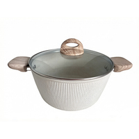 Casserole de cuisine professionnelle sans PFOA, corps de 4,0 mm d'épaisseur, compatible avec toutes les plaques de cuisson, y compris l'induction