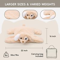 Couverture de genoux lestée pour besoins sensoriels, animaux en peluche doux et moelleux, avec housse amovible et lavable