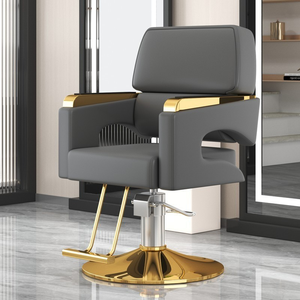 Fauteuil de Barbier Professionnel Z Factory en Cuir PU Noir et Or, Pivotant à 360 Degrés, Inclinable et Réglable en Hauteur, Idéal pour Salon de Coiffure et Usage Domestique - Product Image 2