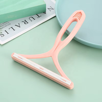 A3217 Grattoir manuel double face en plastique pour poils d'animaux, brosse à raser pour vêtements, rouleau anti-peluches, outil manuel d'élimination des poils