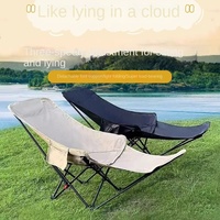 Chaise Moon pliante d'extérieur en acier au carbone, style Glamping, portable, pour camping, pique-nique, pêche, usage domestique et loisirs, avec dossier