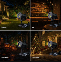 Projecteur de motifs de Noël et d'Halloween, étoiles rouges et vertes, flocons de neige, lumière laser, étanche IP65, pour la cour, la pelouse, le jardin, toute la saison