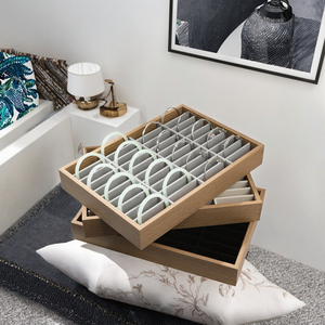Elegant 40-Space Rosewood Walnut Wood <b>Jewelry</b> Bangle Storage Display <b>Organizer</b> New Container for Efficiently Organizing <b>Jewelry</b> - Product Image 2