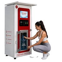 Distributeur d'eau RO en libre-service 24h/24, station de remplissage pour les communautés et les villages, pour les bonbonnes d'eau purifiée de 5 gallons, paiement par carte ou monnaie