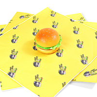 Emballage pour sandwichs de restauration rapide ZJPACK, design personnalisé, papier ciré enduit de PE de qualité alimentaire, résistant à la graisse, pour hamburgers