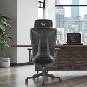 Silla Ergonómica con Marco de PP, Soporte Doble para la Espalda, Reposacabezas Ajustable en Altura, Reposabrazos Anchos y Fijos, Construcción Duradera - Product Image 5