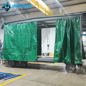 Gölgelik ile 3 Ton havaalanı bagaj taşıma düz platformlu römork depo lojistik Transfer aracı - Product Image 2