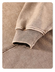 Toptan 500gsm ağır düz özel ağır sıkıntı boy boş taş asit Vintage yıkama Hoodie şartları Hoodie - Product Image 3