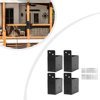 Kit de supports de poutre 2x4 pour pergola, connecteurs de poteau pour garde-corps de terrasse, tonnelles, véranda, abris de voiture, construction extérieure DIY