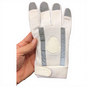 Gants en cuir/microfibre blancs de qualité supérieure, à doigts entiers, vente en gros, protection complète de la main, respectueux de l'environnement, compatibles écran tactile, toutes saisons - Product Image 1
