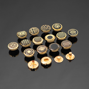 Kunshuo mô hình tùy chỉnh logo thobe cho nam giới ưa thích kim loại Snap Nút cho quần áo nút vuông nhà máy hợp kim kẽm thương hiệu Arab - Product Image 4