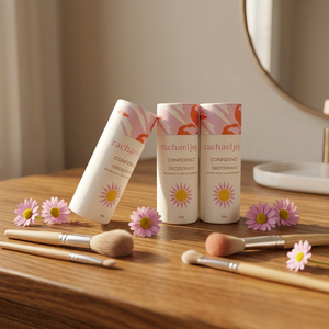 หลอดกระดาษคราฟท์สีขาวรักษ์โลกแบบดันขึ้น พิมพ์ลายพื้นผิวได้ตามต้องการ สำหรับผลิตภัณฑ์ดูแลริมฝีปากและครีมกันแดดแบบทำเอง - Product Image 1
