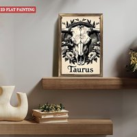 Toile d'art encadrée en bois 20x30cm avec autocollant bonbon et tatouage