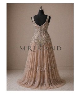 Elegante Vestido de Noche de Georgette para Mujer con Pedrería, Ideal para Recepciones Nupciales y Compromisos - Product Image 2