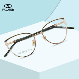 Montura de Gafas Tr90 Cat Eye 87168 con Protección Anti Luz Azul, Montura Completa Unisex, Lentes Planas, Estructura Metálica - Product Image 2