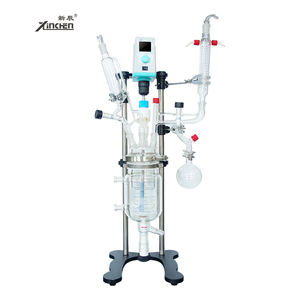 Reator de Polimerização Hidrotermal com Controle PLC e Motor Elétrico, Caldeira de Reação de Vidro Borossilicato de Alta Qualidade com Camada Dupla de 3L - Product Image 6