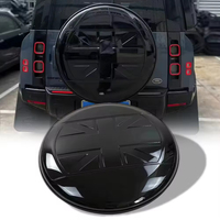 Vente chaude Santorini Noir Couverture de roue de secours Union Convient pour Land Rover Defender 2020 Accessoire de voiture Housses de pneus de haute qualité