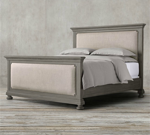 Cama de Madera de Alta Costura Estilo Francés Vintage para Dormitorio Antiguo - Product Image 2