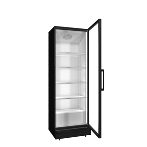 Refrigerador Vertical con Puerta de Vidrio Simple y Ventilador, Exhibidor de Bebidas con LED y Estantes Ajustables - Product Image 5