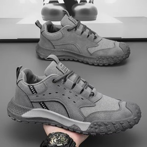 Chaussures de sécurité sportives pour hommes avec embout en acier, légères, respirantes, en maille, à lacets, antidérapantes, pour la course hivernale - Product Image 2