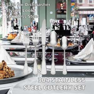 304 Stainless Steel <b>Mirror</b> Polish <b>Acrylic</b> Clip Handle Elegant Western Tableware Knife Fork and Spoon Set for Business Gifts - Product Image 2