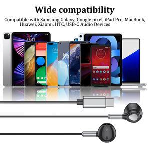 Écouteurs filaires stéréo HiFi Type-C intra-auriculaires avec micro et contrôle du volume pour smartphones <span class=keywords><strong>Android</strong></span>, ordinateurs portables et tablettes - Product Image 5