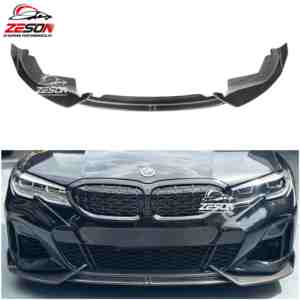 Lip Anteriore Stile AD in Fibra di Carbonio per <span class=keywords><strong>BMW</strong></span> Serie 3 <span class=keywords><strong>G20</strong></span> G28 Pre LCI Spoiler in Carbonio - Product Image 1