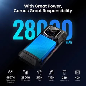 FOSSiBOT F107 PRO 5G สมาร์ทโฟนพันธุ์อึด แบตเตอรี่ขนาดใหญ่พิเศษ 28000mAh ชาร์จเร็ว 66W Octa Core 12GB+512GB หน้าจอ FHD ระบบปฏิบัติการ Android 15 สำหรับกิจกรรมกลางแจ้ง - Product Image 3