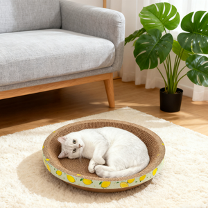 Zware, in hoogte verstelbare krabpaal met gegolfd papier & hennep, geen pluisjes, voor agressieve krabbers - Product Image 1