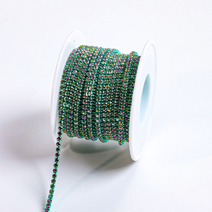 Commercio all'ingrosso di VC nuovo prodotto di alta qualità SS6 2mm catena di cristallo Phantom acqua con singolo artiglio di strass colorato - Product Image 3