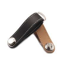 Factory Custom Logo Promotion Souvenir Gift High Quality PU Leather Keychain Letterpress Printing Custom Color OEM/ODM Lanyard