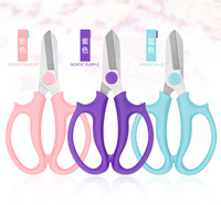 Ciseaux de jardinage domestique, outils à main, sécateurs pour la cueillette des fruits, emballage en boîte, emballage sous blister, emballage en vrac, bleu, violet, rose, vert