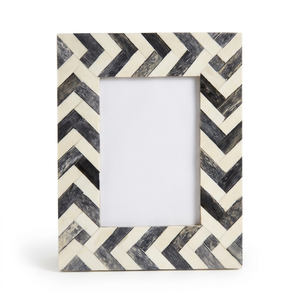 Premium modern rectangular Bone inlay design Geometric <b>black</b> & white Vertical tabletop display Handmade wooden <b>frame</b> - Product Image 1