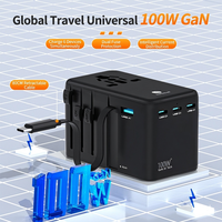 Adaptateur de voyage universel 25W GaN PD à charge rapide, convertisseur de prise universelle, best-seller, compatible avec plus de 200 pays du monde entier