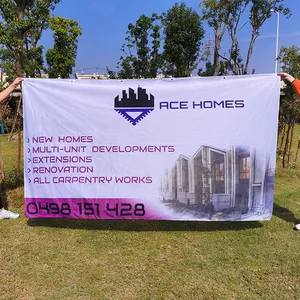 Custom Design Printing Fence Hanging Polyester Fabric Polyester Mesh Banner