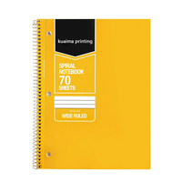 Cahier de composition scolaire noir personnalisé pour étudiants, imprimé, à feuilles mobiles, reliure spirale, reliure cousue, diverses options de reliure, papier