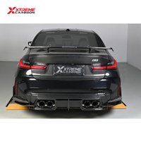 Diffuseur arrière en fibre de carbone sèche XTREME, style PSM, kit carrosserie pour BMW G80 G81 M3 G82 M4 2021-2029